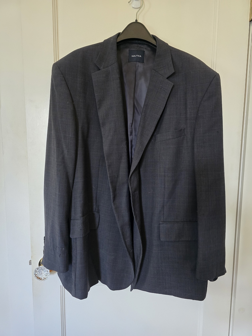 Nautica Men's Big & Tall Dark Gray Classic Blazer